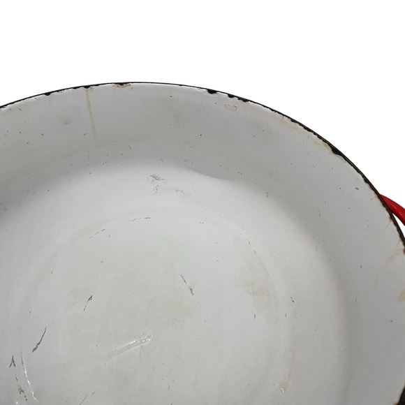 Vintage Dansk Kobenstyle Enamelware Red Dutch Oven/Casserole Round, France 8.5" - Picture 12 of 12